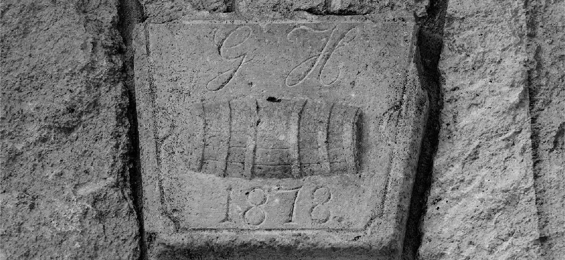 Inscription in rock: 1878